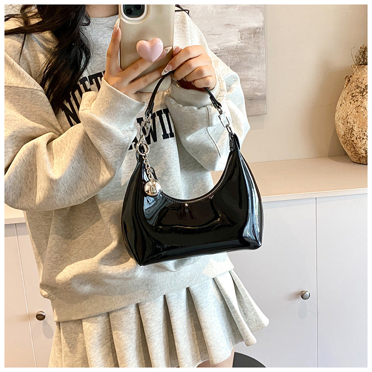 Patent Leather Shoulder Bag