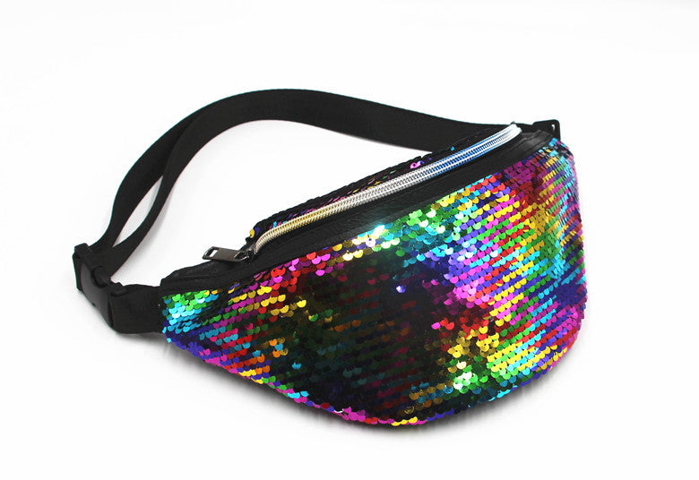 Small Rainbow Sequin Bum Bag