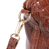 Croc Pattern Faux Leather Handbag