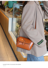 Elegant Faux Leather Crossbody Bag