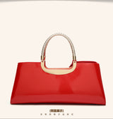 Elegant Handheld Tote with Metallic Handle