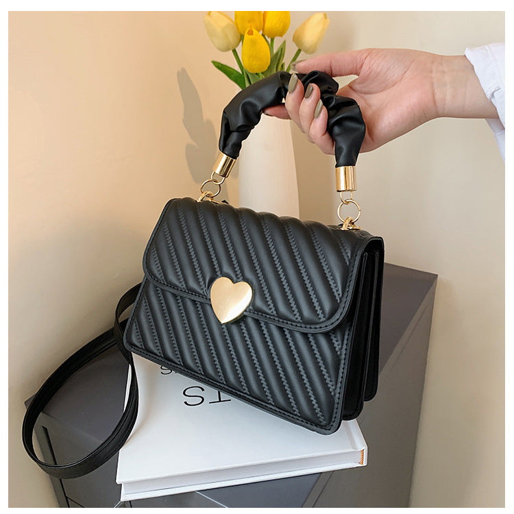 Chic Black Quilted Handbag