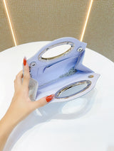 Clutch Bag with Metallic Handle