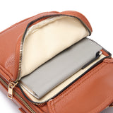 Stylish Brown Faux Leather Crossbody Bag