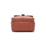 Stylish Brown Faux Leather Crossbody Bag
