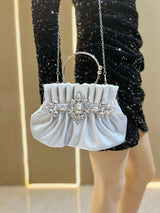 Clutch with Rhinestone Embellishments