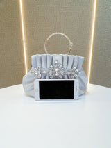 Clutch with Rhinestone Embellishments