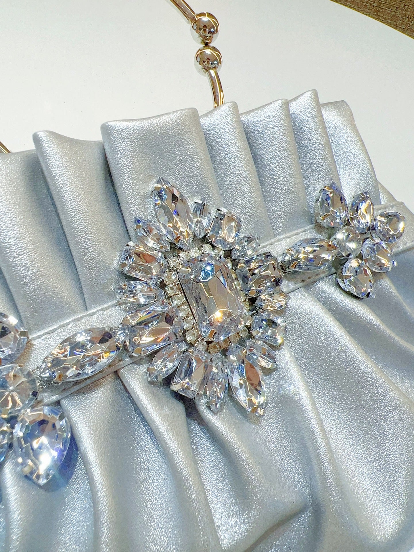 Clutch with Rhinestone Embellishments