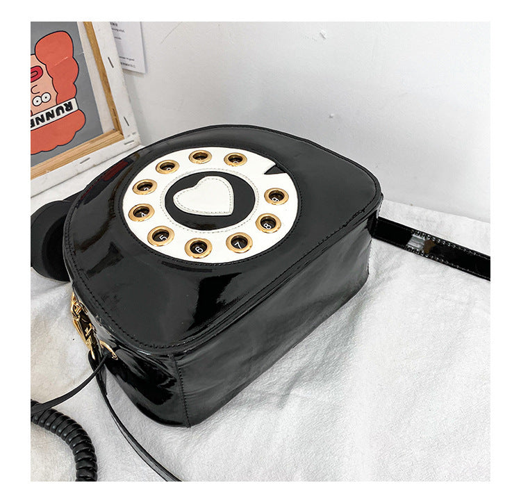 Rotary Dial Heart-Shaped Crossbody Bag