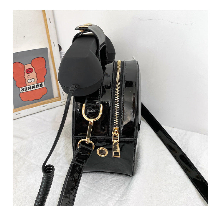 Rotary Dial Heart-Shaped Crossbody Bag