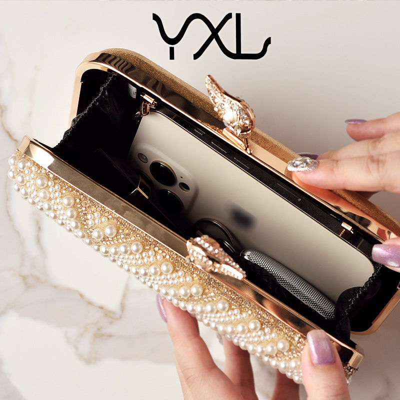 Pearl Embellished Clutch Bag