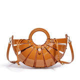 Pleated Stylish Faux Leather Handbag