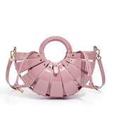 Pleated Stylish Faux Leather Handbag