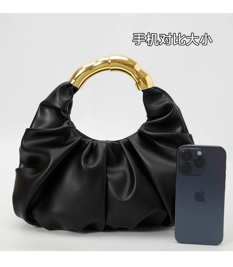 Handbag with Gold Handle