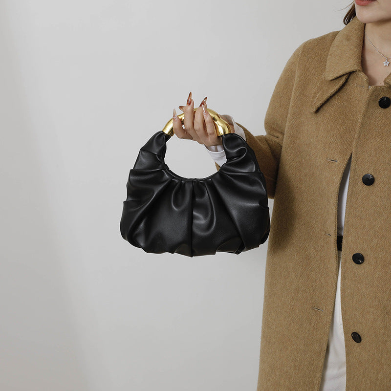 Handbag with Gold Handle