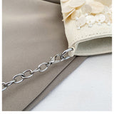 Elegant Beige Embellished Handbag