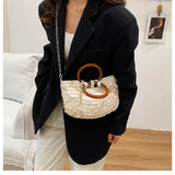Elegant Beige Embellished Handbag