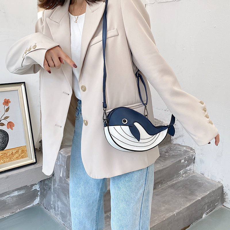 Whale-Shaped Crossbody Bag