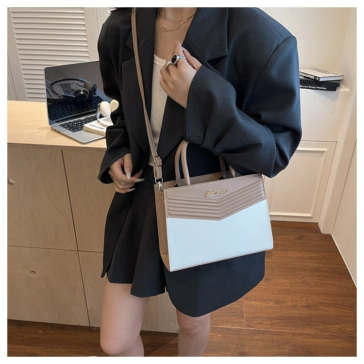 Two-Tone Structured Handbag
