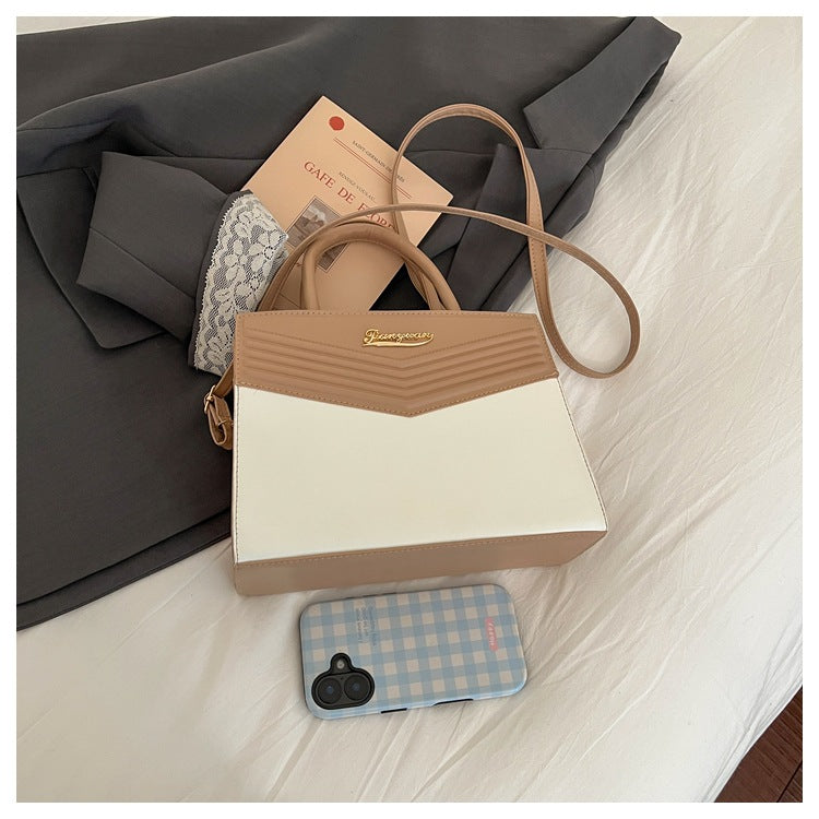 Two-Tone Structured Handbag