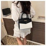 Two-Tone Structured Handbag