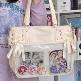 Beige Tote Bag with Accents