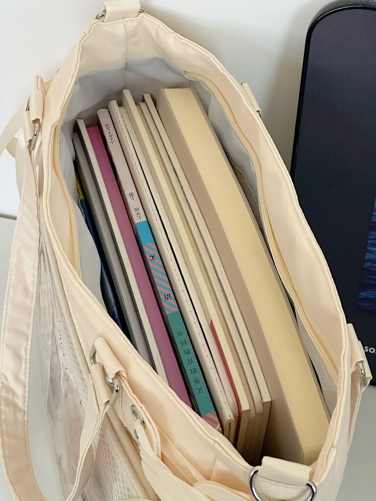 Beige Tote Bag with Accents