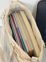 Beige Tote Bag with Accents