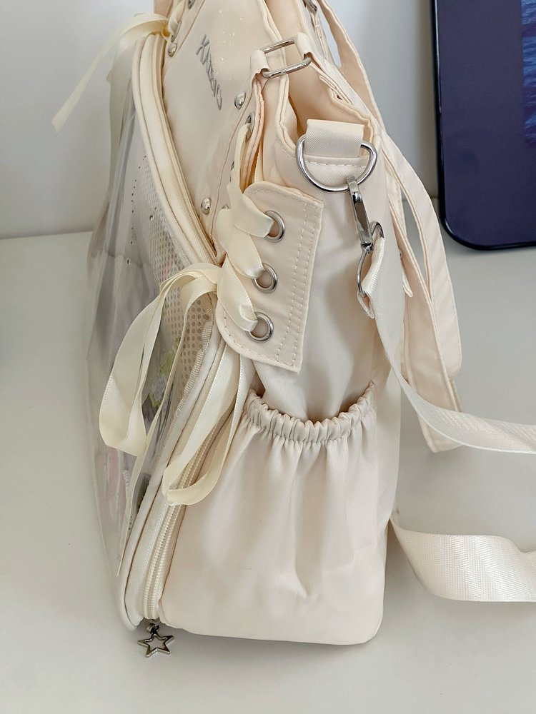 Beige Tote Bag with Accents