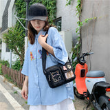 Cute Bear-Themed White Bag
