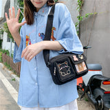 Cute Bear-Themed White Bag