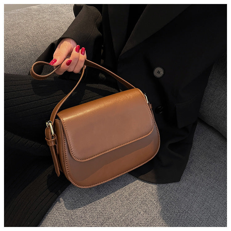 Classic Faux Leather Crossbody Bag