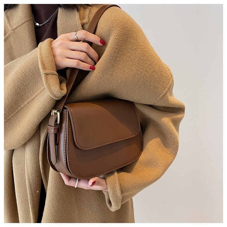 Classic Faux Leather Crossbody Bag