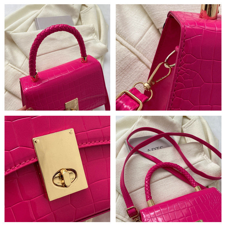Elegant Crocodile-Pattern Shoulder Bag