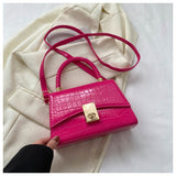 Elegant Crocodile-Pattern Shoulder Bag