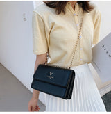 Crossbody Bag with Gold Chain Strap