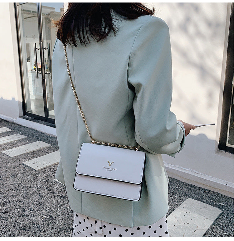 Crossbody Bag with Gold Chain Strap