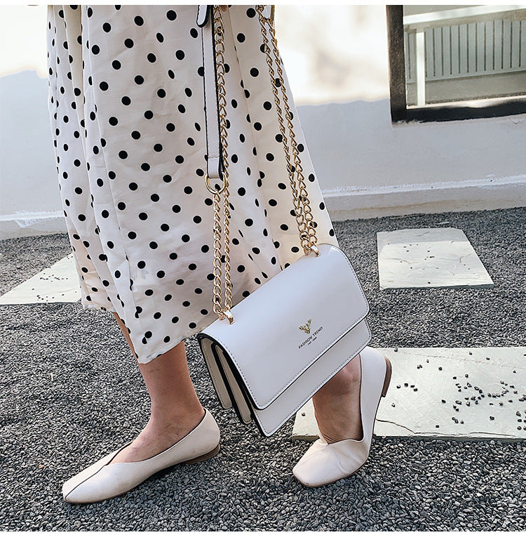 Crossbody Bag with Gold Chain Strap