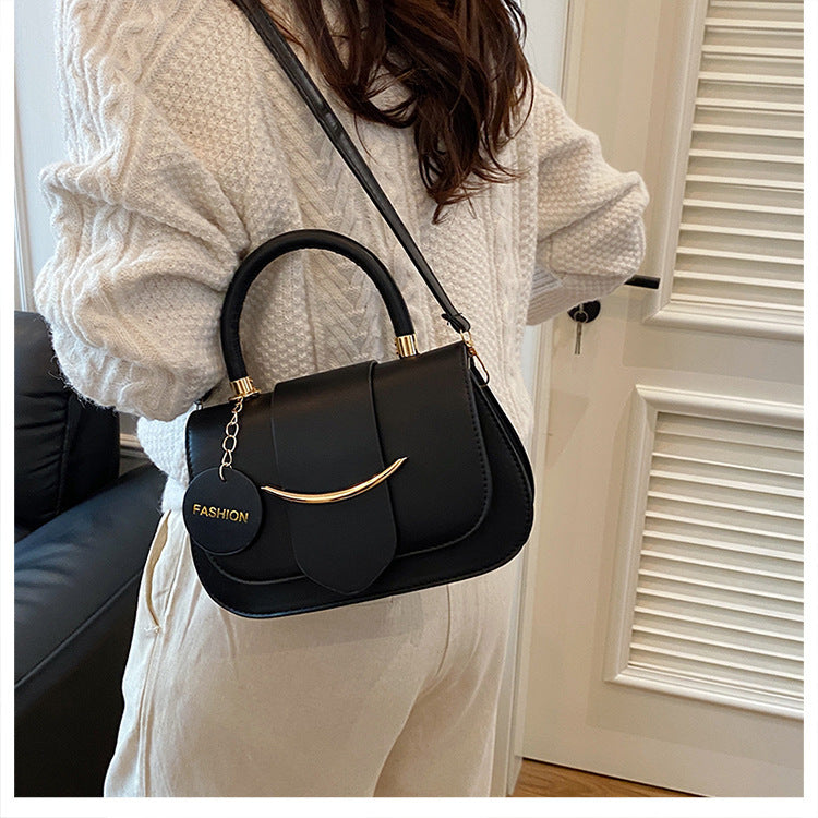 Chic Black Top-Handle Crossbody Bag