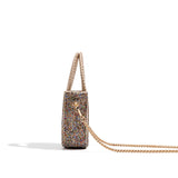 Rhinestone Top Handle Crossbody Bag Glam Chic