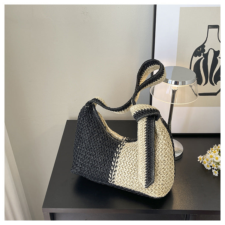 Woven Shoulder Straw Bag for Women