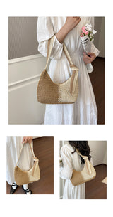Woven Shoulder Straw Bag for Women