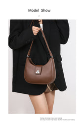 Chic Minimalist Crescent Shoulder Bag