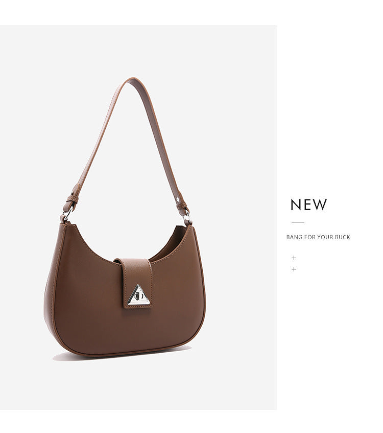 Chic Minimalist Crescent Shoulder Bag