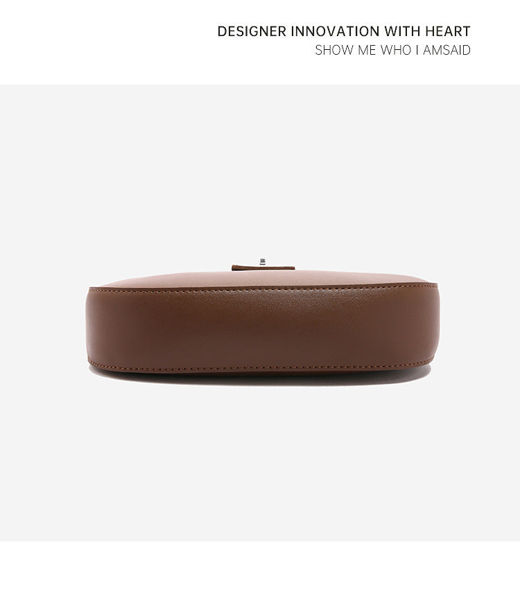 Chic Minimalist Crescent Shoulder Bag