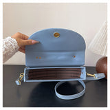 Chic Pastel Blue Half-Moon Crossbody Bag