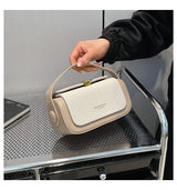 Two-Tone Minimalist Barrel Handbag