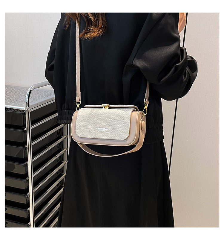 Two-Tone Minimalist Barrel Handbag