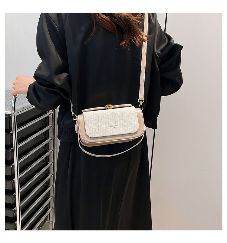 Two-Tone Minimalist Barrel Handbag
