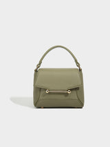Olive Green Pebbled Leather Mini Handbag